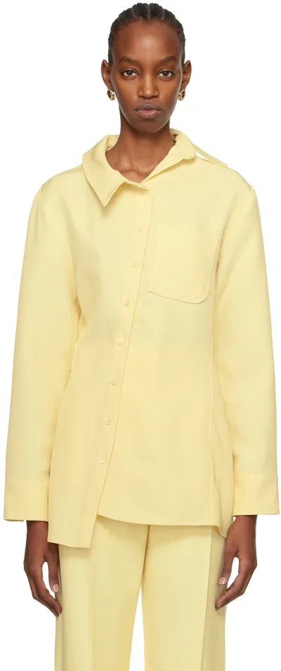 Jacquemus Yellow Les Sculptures 'la Chemise Pablo' Shirt In 205 Pale Yellow