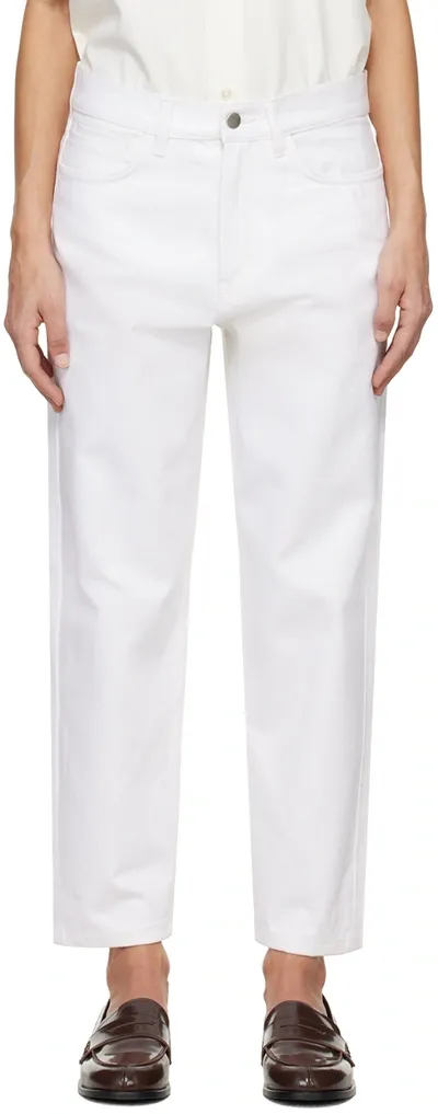 Studio Nicholson White Avanti Jeans In Optic White