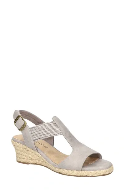 Bella Vita Women's Zayla Espadrille Wedge Sandals In Gray