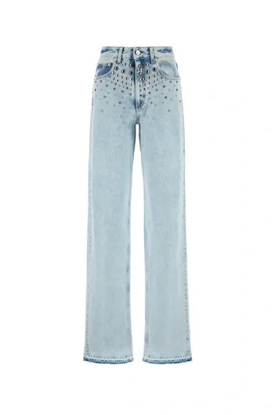 Alessandra Rich Jeans In Lightblue