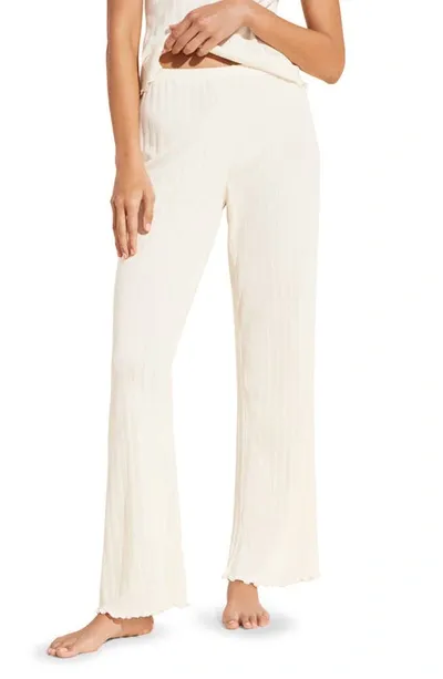 Eberjey Pointelle Pull On Pajama Pants In Ivory