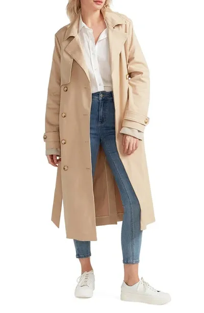 Belle & Bloom Empirical Trench Coat In Camel