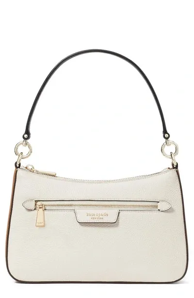 Kate Spade New York Hudson Color Blocked Pebbled Leather Convertible Crossbody In Parchment