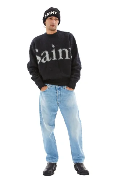 Saint Michael Crewneck Knit In Black