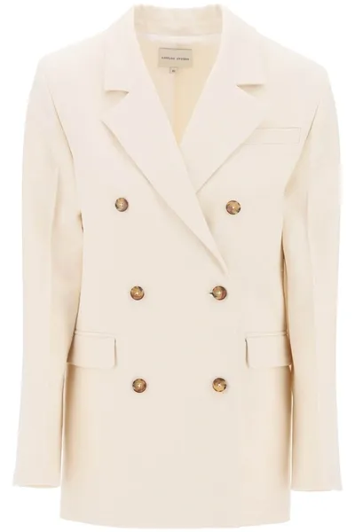 Loulou Studio Gorak Cotton Blend Blazer In White