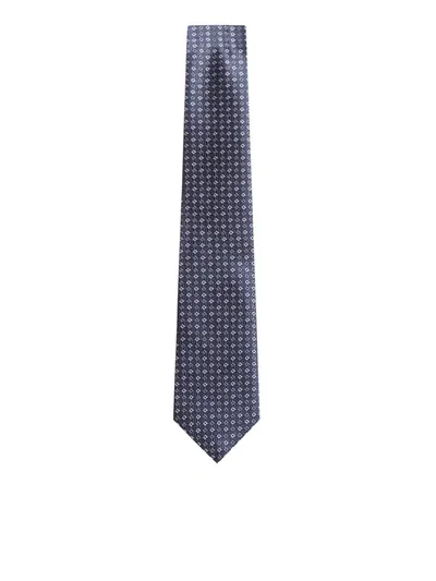 Giorgio Armani Silk Tie In Blue