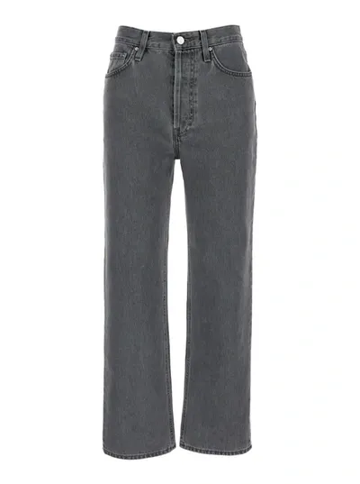 Totême Classic Cut Denim Full Length In Grey