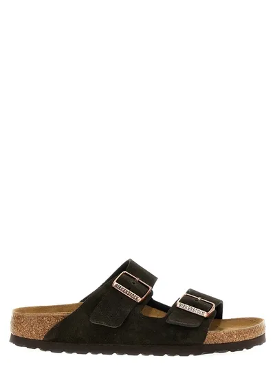 Birkenstock Arizona Suede Sandals In Brown