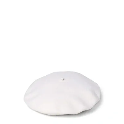 Maison Margiela Four Stitch Detailed Beret In Milk