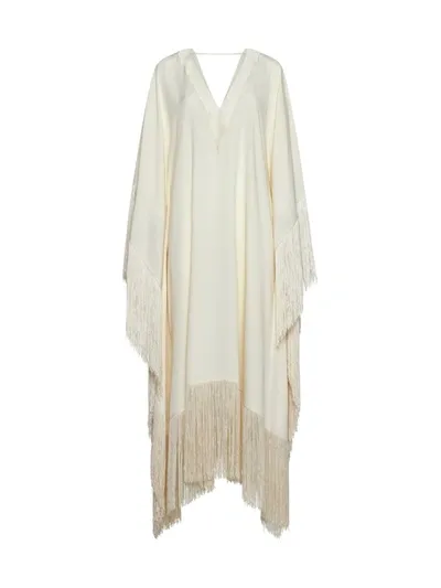 Taller Marmo Very Ross Fringed Kaftan In Ivory