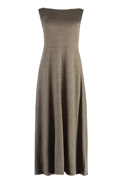 Totême Jersey Midi Dress In Brown