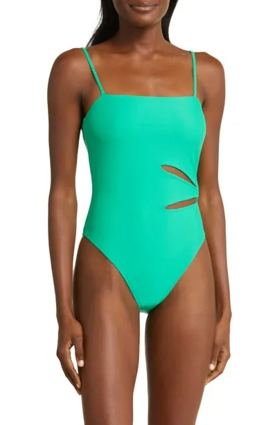 Ramy Brook Sevyn Cutout One Piece Swimsuit In Palm Green