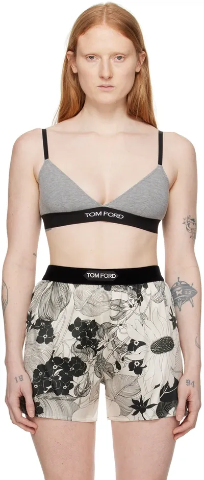 Tom Ford Gray Signature Bra In Ig164 Grey