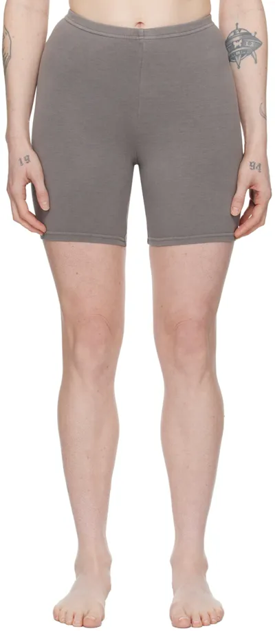 Skims Gray Outdoor Bike Shorts In Smoke