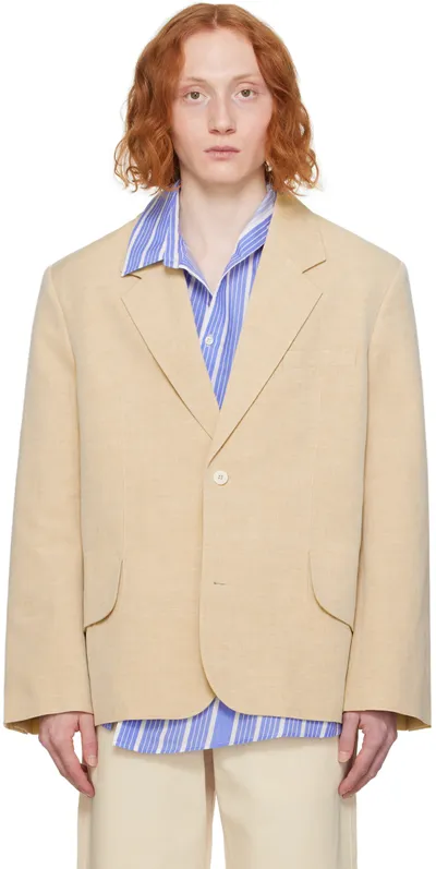 Jacquemus Beige Les Sculptures 'la Veste Titolo' Blazer