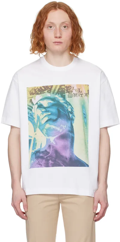 Paul Smith Mens St Sebastian Print Tshirt In Whites