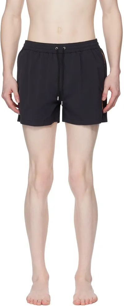 Paul Smith Black Artist Stripe Swim Shorts In 79 Blacks