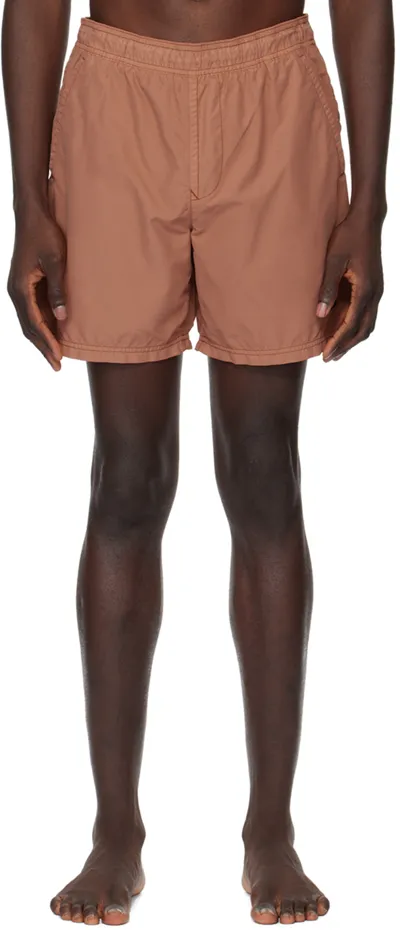 Stone Island Brown B0946 Swim Shorts In V0013 Rust