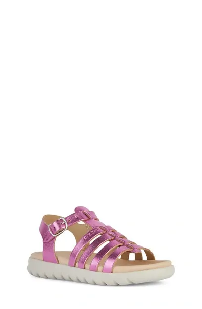 Geox Kids' Soleimagi Fisherman Sandal In Fuchsia