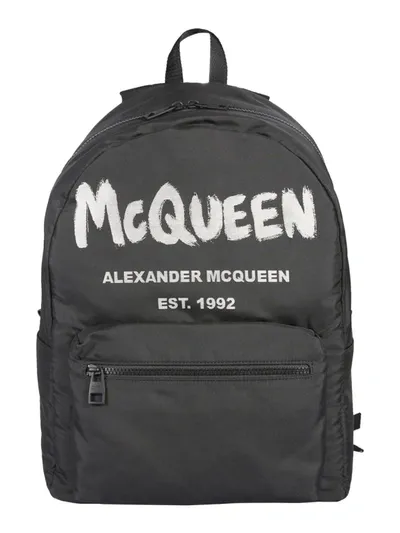 Alexander Mcqueen Metropolitan Backpack In Black