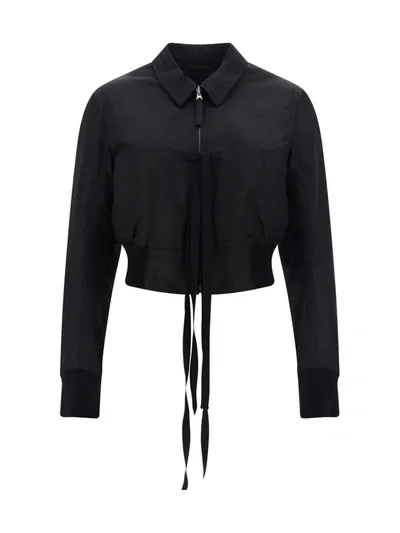 Mm6 Maison Margiela Black Patch Jacket In 900