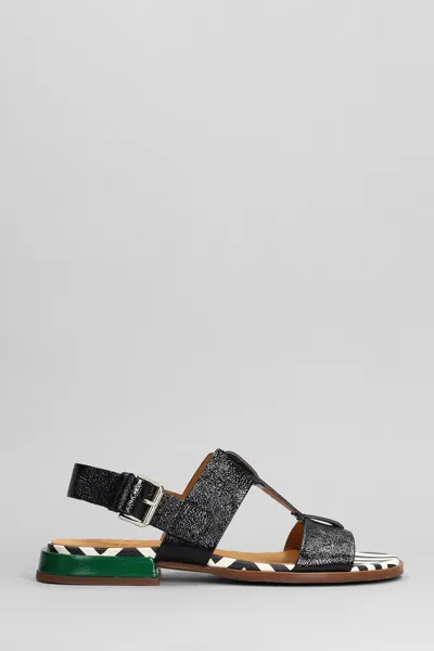 Chie Mihara Wayway Buckle-fastening Leather Sandals In Black,multicolor