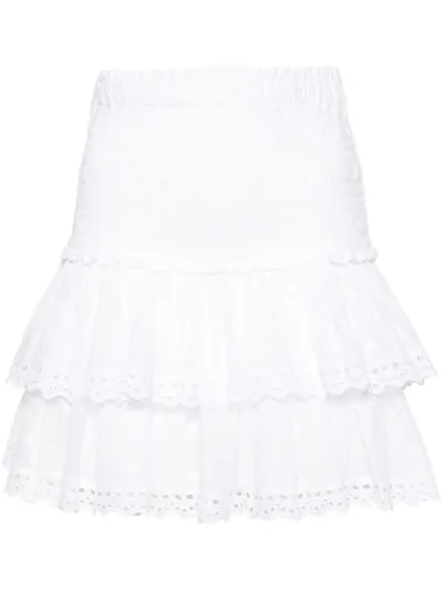 Marant Etoile Tinaomi Broderie-anglaise Miniskirt In White