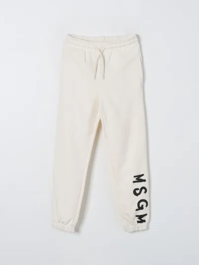 Msgm Pants  Kids Kids Color Cream