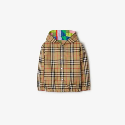 Burberry Kids'  Childrens Check Reversible Jacket In Archive Beige