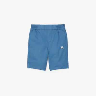 Burberry Kids'  Childrens Ekd Cotton Shorts In Light Steel Blue