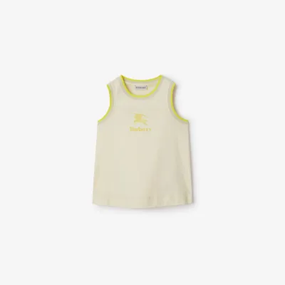 Burberry Childrens Cotton Vest In Wheat