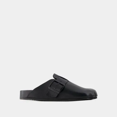 Balenciaga Sunday Slides -  - Leather - Black