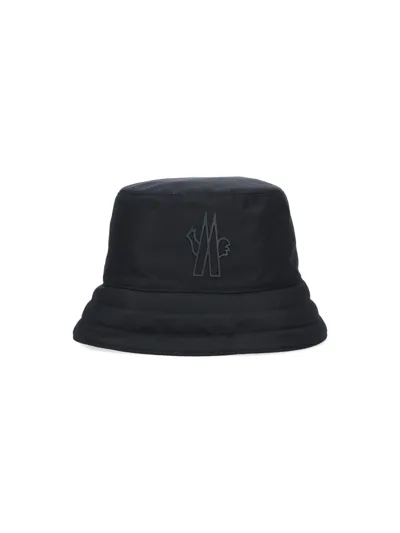 Moncler Logo Bucket Hat In Black  