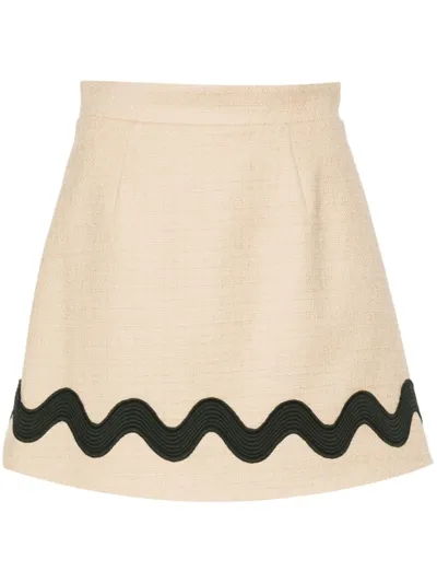 Patou Iconic Tweed Mini Skirt In 中間色