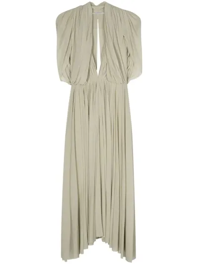 Philosophy Di Lorenzo Serafini Draped-detail Dress In Gray