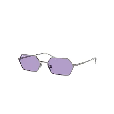 Ray Ban Yevi Bio-based Sunglasses Gunmetal Frame Violet Lenses 55-18