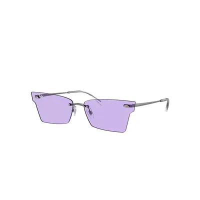 Ray Ban Xime Bio-based Sunglasses Gunmetal Frame Violet Lenses 64-15