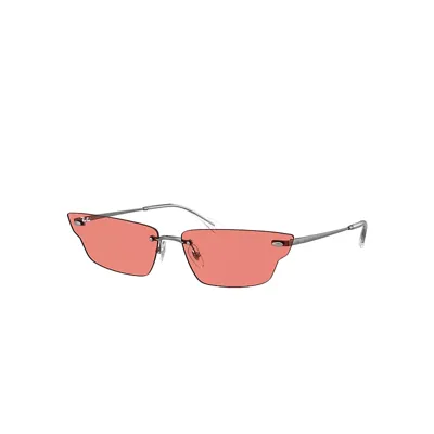 Ray Ban Anh Bio-based Sunglasses Gunmetal Frame Pink Lenses 66-15