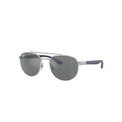 Ray Ban Rb3736 Sunglasses Blue Frame Grey Lenses 56-19