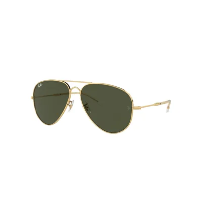 Ray Ban Old Aviator Sunglasses Gold Frame Green Lenses 58-14