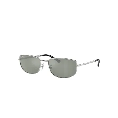 Ray Ban Rb3732 Sunglasses Silver Frame Green Lenses 56-18