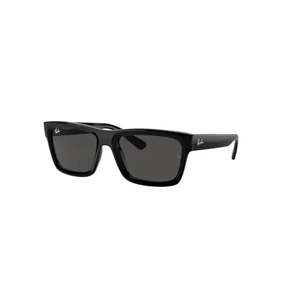 Ray Ban Warren Bio-based Sunglasses Black Frame Grey Lenses 57-20