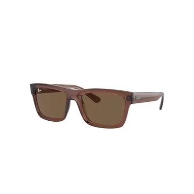 Ray Ban Warren Bio-based Sunglasses Transparent Brown Frame Brown Lenses 54-20