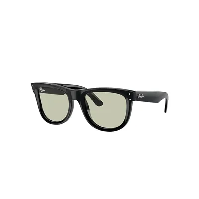 Ray Ban Wayfarer Reverse Sunglasses Black Frame Green Lenses 50-22