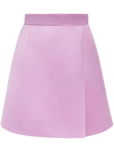 Nina Ricci A-line Satin Skirt In Pink