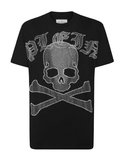 Philipp Plein Gothic Plein Cotton T-shirt In Black