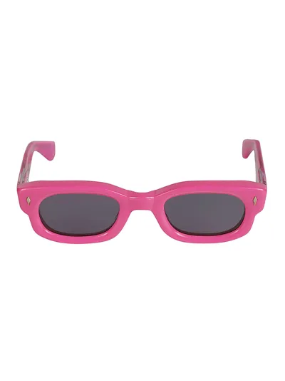 Jacques Marie Mage Rectangle Thick Sunglasses In Pink