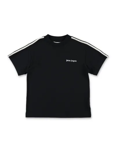 Palm Angels Kids' Logo Cotton Jersey T-shirt In Black