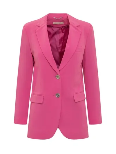 Michael Michael Kors Single-breasted Wool Blazer In Cerise