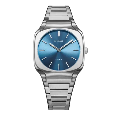 D1 Milano Watch Square Bracelet 37 Mm In Blue/silver